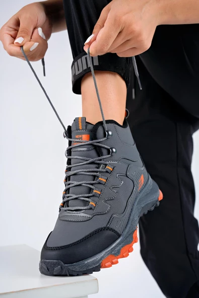 Muggo Alaska Unisex Garantili Trekking Outdoor Bağcıklı Yandan Fermuarlı Kışlık Bot - 4