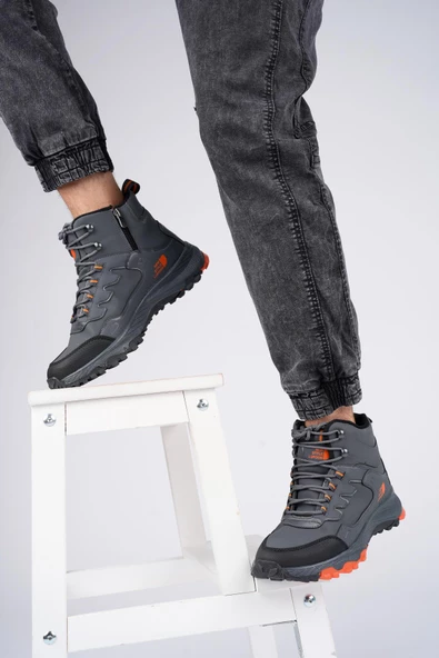 Muggo Alaska Unisex Garantili Trekking Outdoor Bağcıklı Yandan Fermuarlı Kışlık Bot - 2