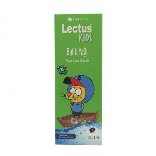 Lectus Kids Kral Şakir Elma Aromalı Balık Yağı 150 ml