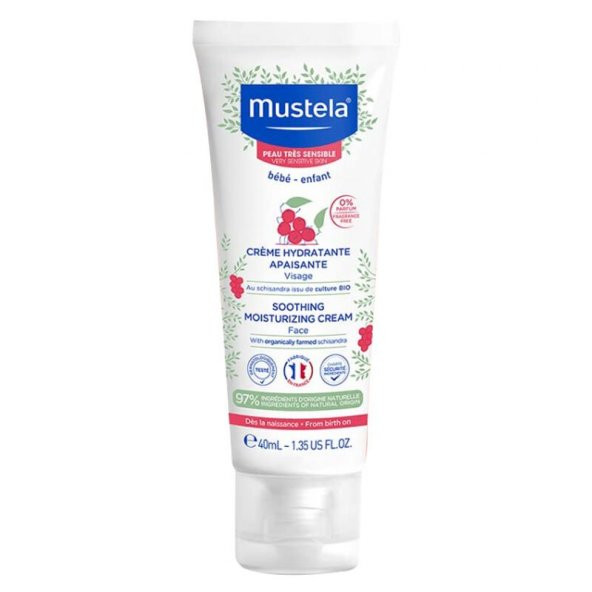 Mustela Soothing Moisturizing Cream Çok Hassas Ciltler için Rahatlatıcı Yüz Kremi 40 ml