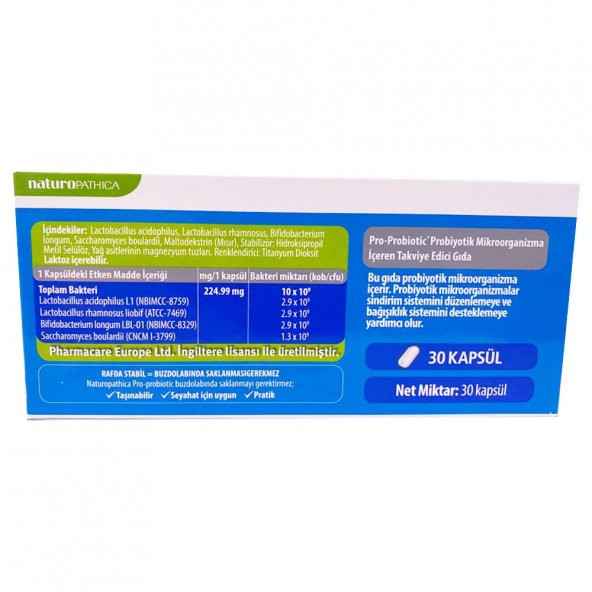 Naturopathica Pro-Probiotic 30 Kapsül - 2