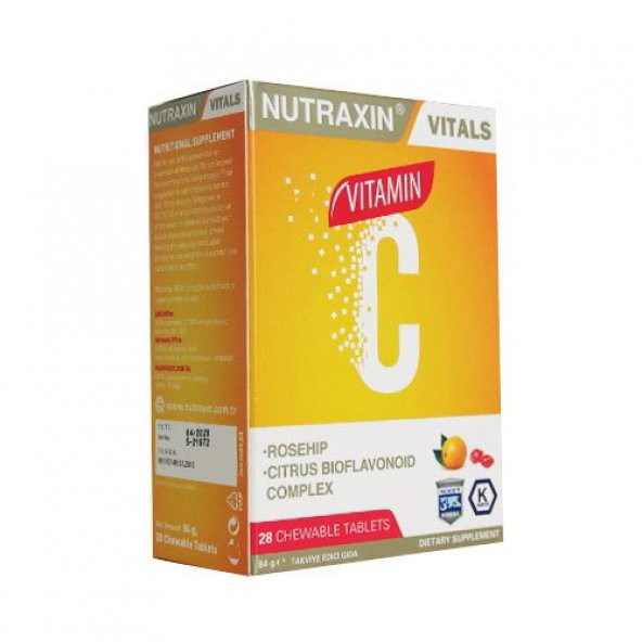 Nutraxin C Vitamin Çiğneme Tableti  28 Tablet