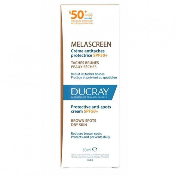 Ducray Melascreen Leke Eğilimli ve Kuru Ciltler İçin Güneş Kremi SPF 50+ 50 ml