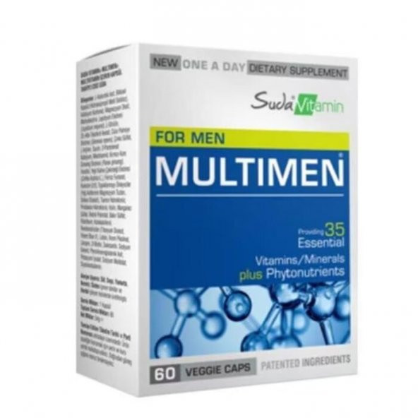 Suda Vitamin Multimen For Men Multivitamin 60 Bitkisel Kapsül