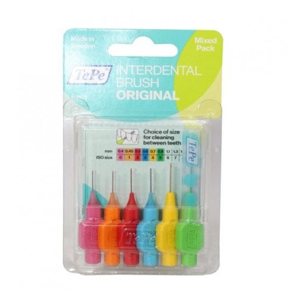 Tepe Interdantal Brush Diş Arası Fırçası Karışık Blister 6 lı