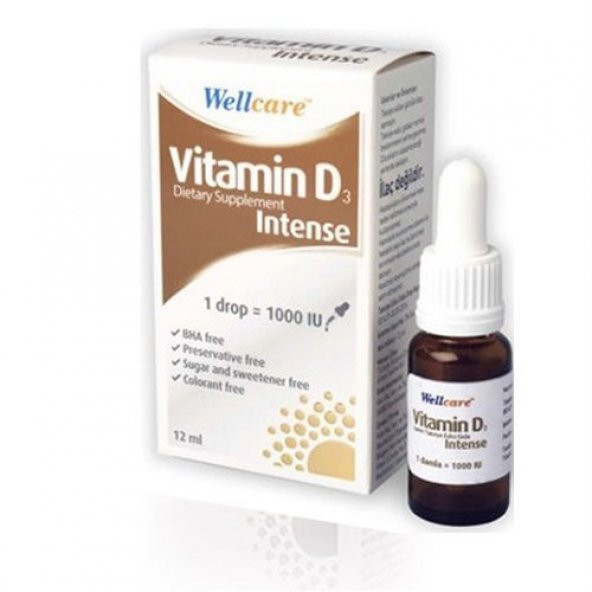 Wellcare Vitamin D3 Intense 1000IU 12ml Damla