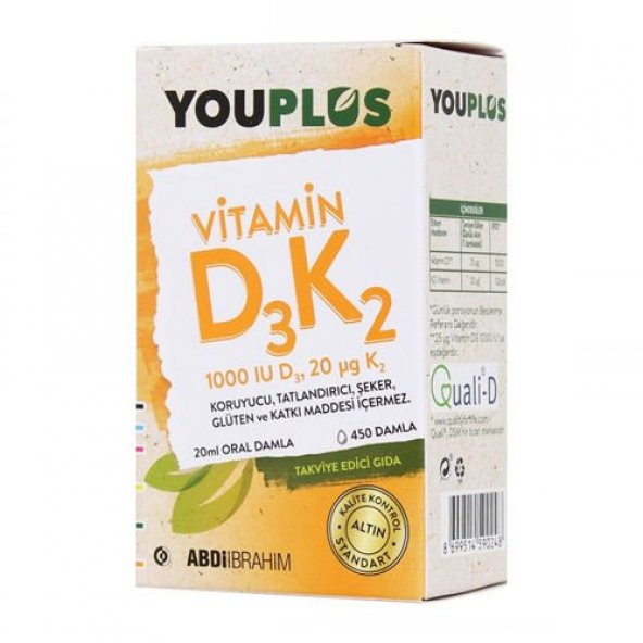 Youplus Vitamin D3 K2 Damla 20 ml