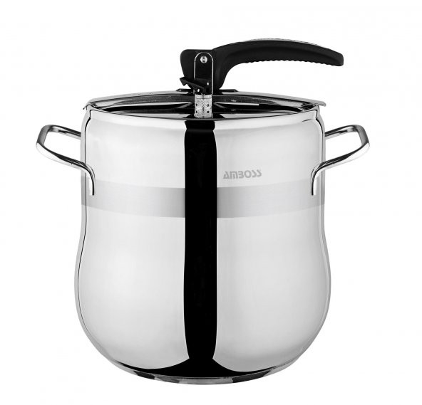 Amboss Amber Klasik Düdüklü İndüksiyon Tabanlı - Paslanmaz Çelik Kulp - 8 lt - 22cm