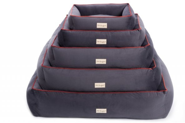 Pet Comfort Golf  Gri Kedi ve Köpek Yatağı S 75x60cm - 7