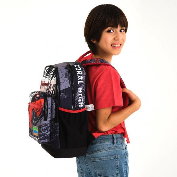 Coral High Büyük Boy Okul Sırt Çantası Anime Araba 23747 - 2