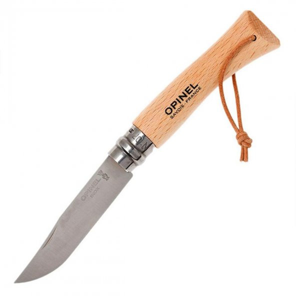Opinel Inox No 7 Ahşap Deri Askılı Paslanmaz Çelik Çakı - 2