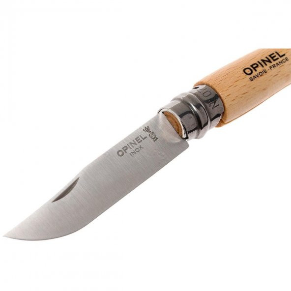 Opinel Inox No 7 Ahşap Deri Askılı Paslanmaz Çelik Çakı - 5