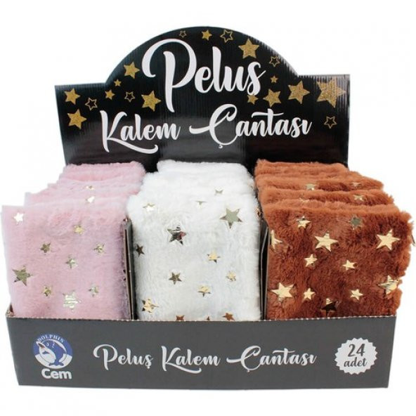 Dolphin Kalem Çantası Peluş Yaldızlı Geniş Pc-631 - 2