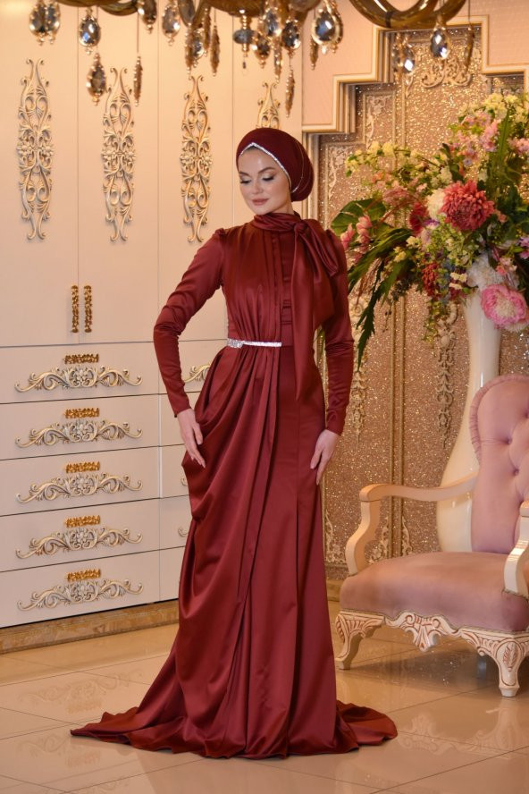 AFRA BORDO ABİYE ELBİSE - 2