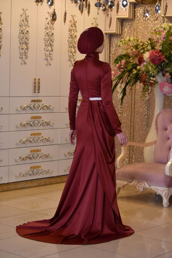 AFRA BORDO ABİYE ELBİSE - 7