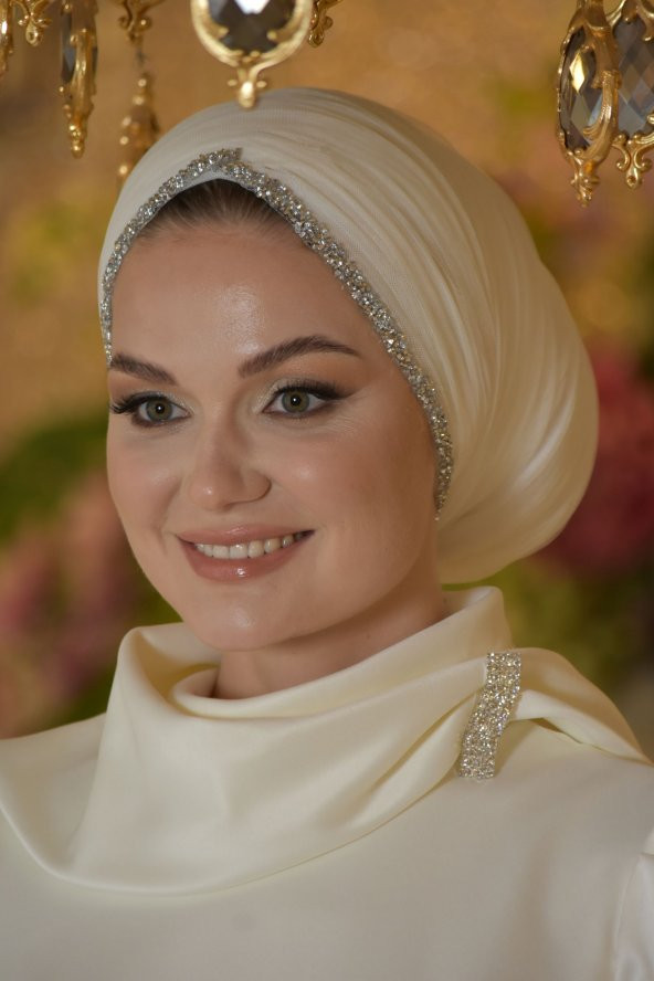 DENİZ YILDIZI BEYAZ ABİYE ELBİSE - 7