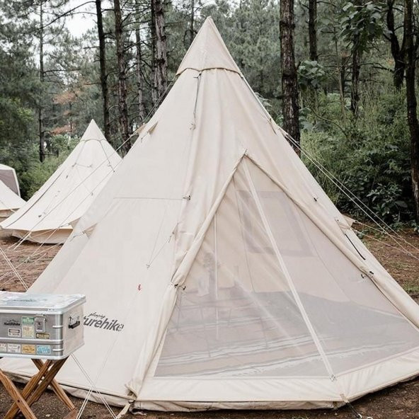 Naturehike Profound 9.6 Carpa Glamping Aile Çadırı | Cotton Pyramid Kanvas | - 8