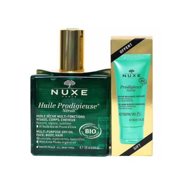 Nuxe Huile Prodigieuse Neroli Çok Amaçlı Kuru Yağ 100 ml + Nuxe Prodigieux Neroli Duş Jeli 30 ml