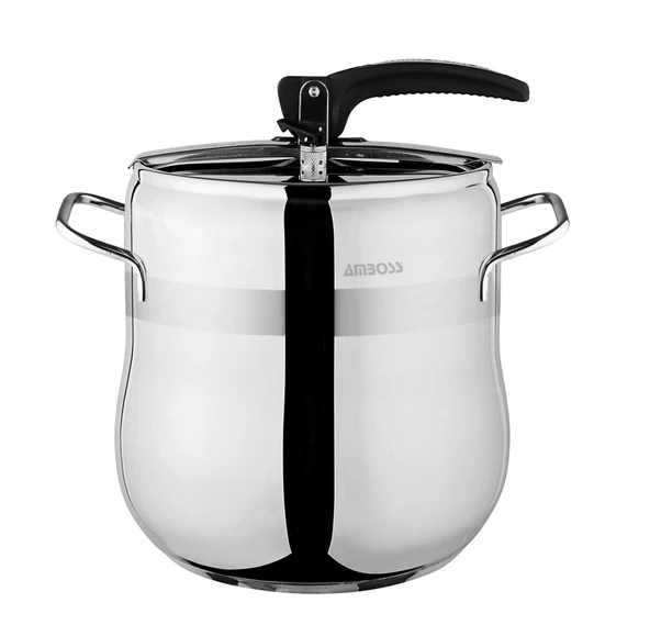 Amboss Amber Paslanmaz Çelik Kulp Klasik Düdüklü Tencere  - 12 lt - 24 cm ürün görseli