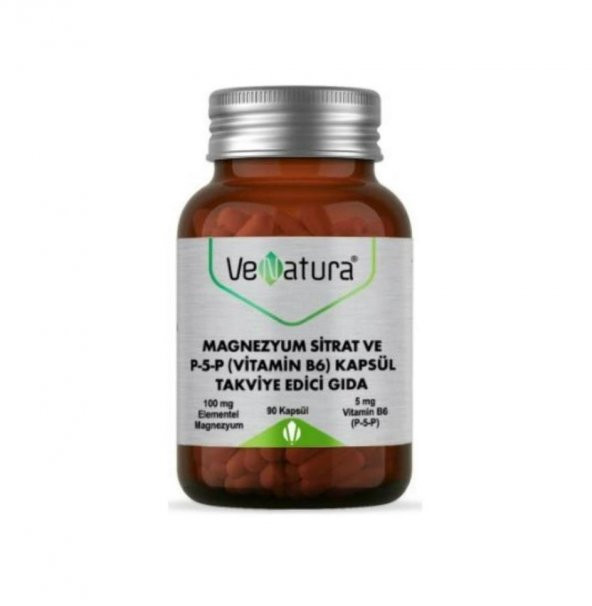 Magnezyum Sitrat ve P5P (Vitamin B6) 90 Kapsül - 1