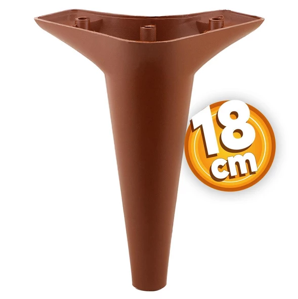Aspen 6'lı Set Mobilya Tv Ünitesi Koltuk Kanepe Konsol Destek Ayağı Ayakları 18 Cm Kahverengi - Resim 7