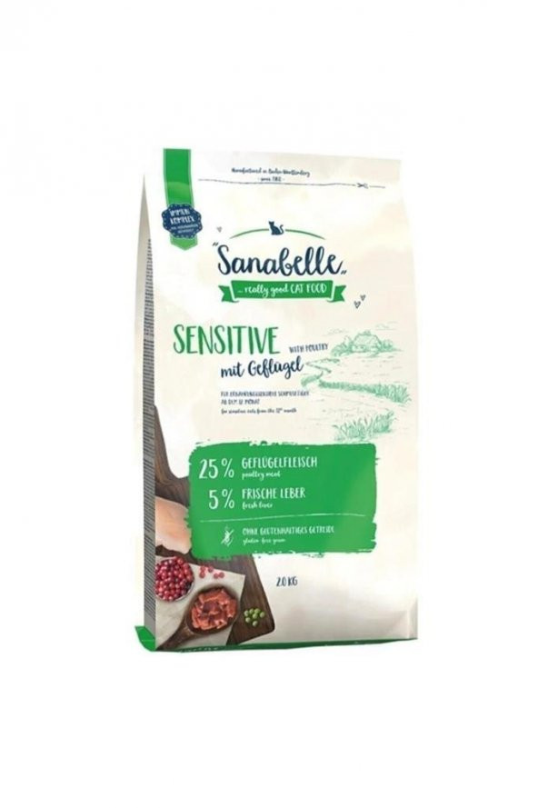 Sanabelle Sensitive With Fresh Poultry Tahılsız Kedi Maması 2 Kg