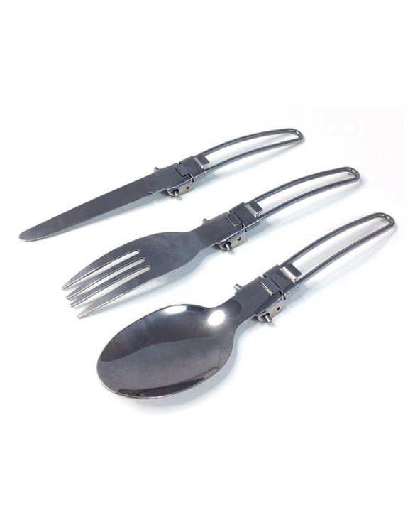 Nurgaz Katlanır Kaşık Bıçak Çatal Set - 3