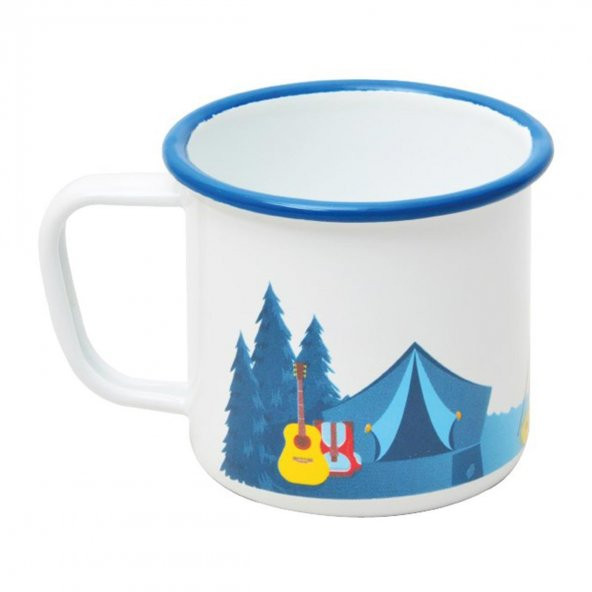 Campout Emaye Kupa Beyaz Kamp - 3