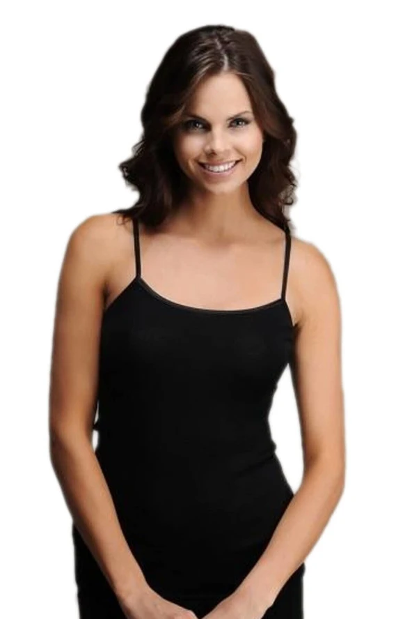 Hasyün Bayan Krem İp Askılı Yün Biyeli Ribana - 2