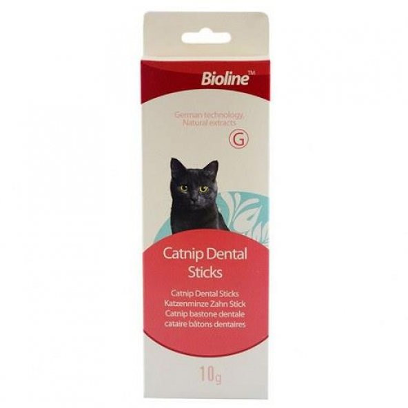 Bioline Tartar Önleyici Catnipli Dental Kedi Çubukları 10 Gr