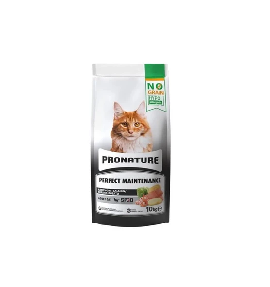 Pronature Hypo-Allergenic Tahılsız Somonlu Karidesli ve Enginarlı Yetişkin Kedi Maması 10 Kg