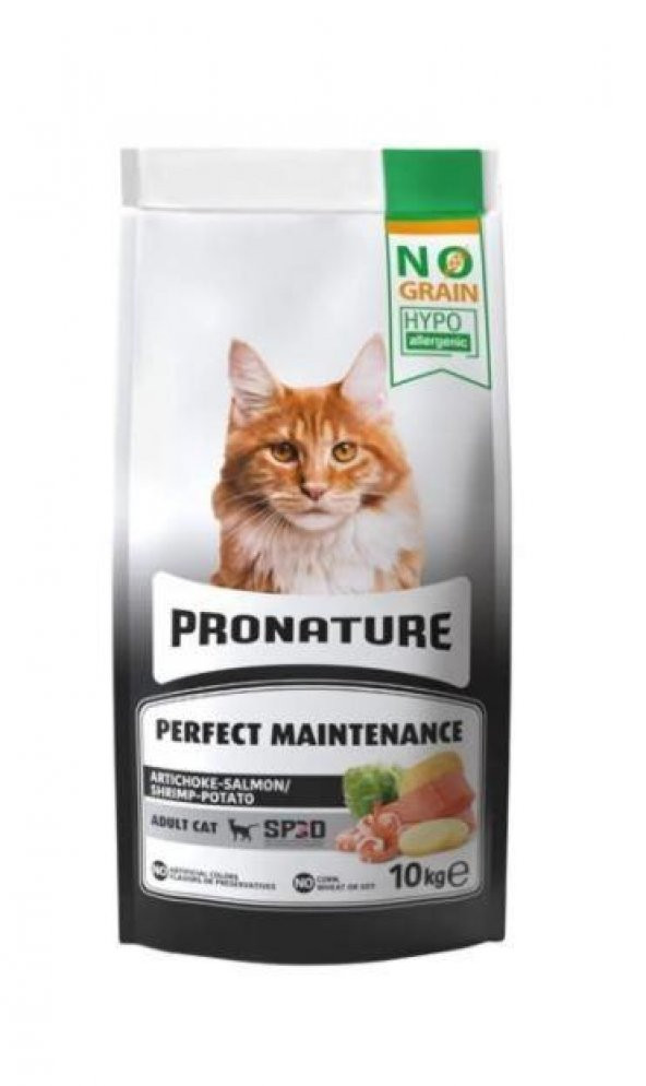 Pronature Hypo-Allergenic Tahılsız Somonlu Karidesli Ve Enginarlı Yetişkin Kedi Maması 10 Kg