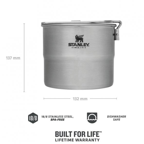 Stanley Adventure Paslanmaz Çelik İki Kişilik Pişirme Seti - 3