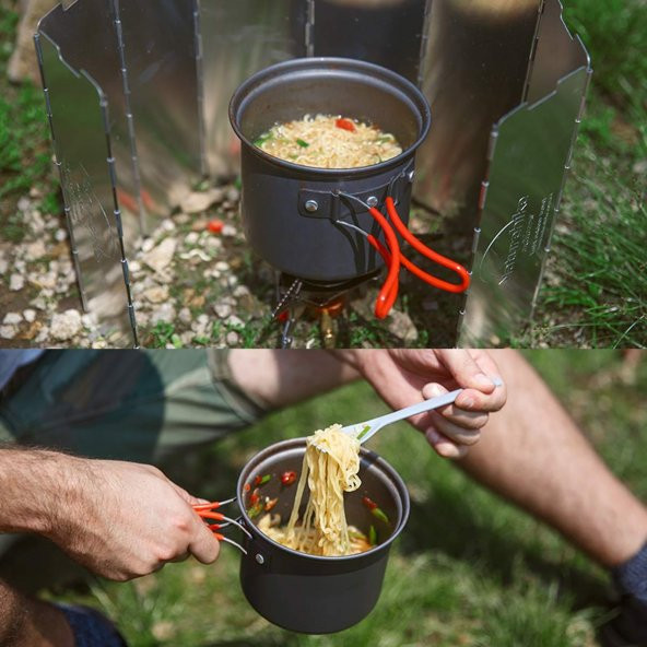 Naturehike 4IN1 Ultralight 2-3 Kişilik Kamp Yemek Pişirme Seti - 8