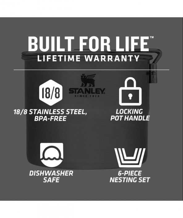 Stanley Adventure Paslanmaz Çelik İki Kişilik Pişirme Seti - 9