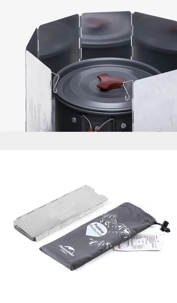 Naturehike Katlanır Rüzgar Kesici Aparat | 10 Parça | - 7