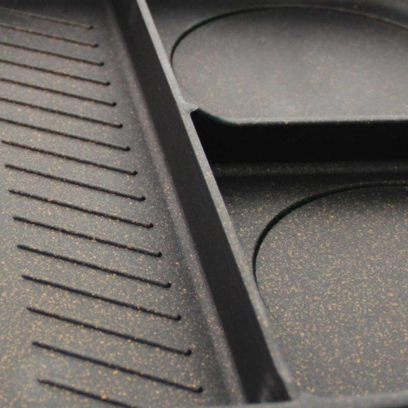 Campout Granit Döküm 5 Gözlü Tava - 3