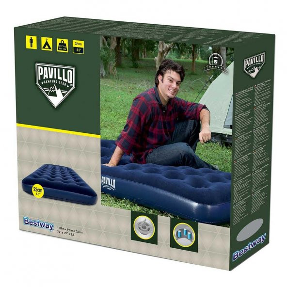 Bestway Pavillo Tek Kişilik Battal Boy Şişme Kamp Yatak - 2