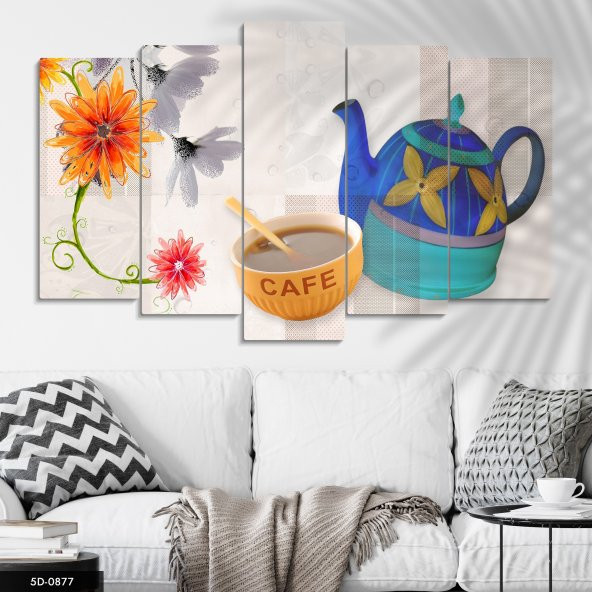 Çay Saati 5 Parça Mdf Tablo