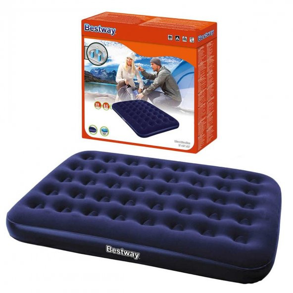 Bestway Pavillo Flocked Blue Çift Kişilik Şişme Kamp Yatak - 2