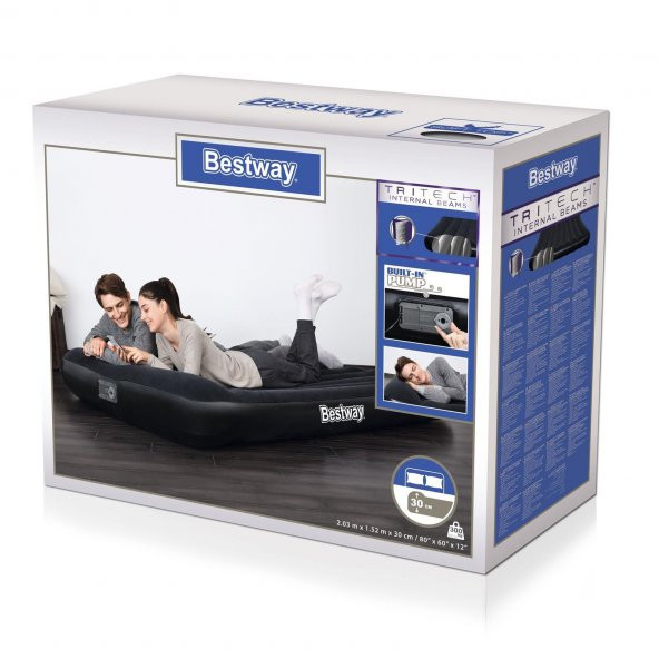 Bestway Tritech Airbad XL Elektrikli Çift Kişilik Şişme Yatak 203cm x 152cm x 30cm - 7