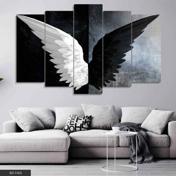 Melek Kanadı 5 Parça Mdf Tablo