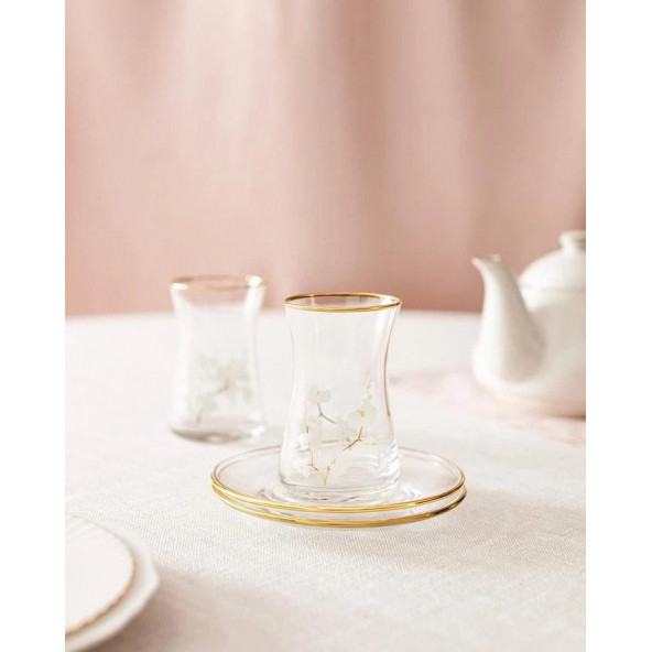 Madame Coco Gemma - Branche D'amour Gold 12 Piece Tea Set - 170ML - 1
