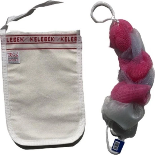 Kebelek Kese File Uzun Lif Bora 2 Adet Set Duş ürün görseli