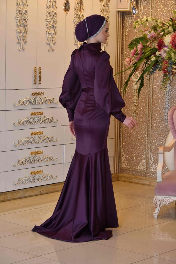 DENİZ YILDIZI MÜRDÜM ABİYE ELBİSE - 2