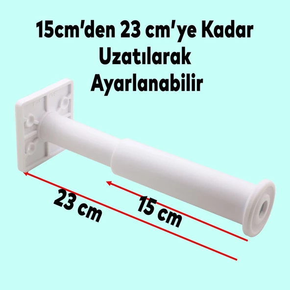 Aspen 6'lı Set Mobilya Tv Ünitesi Koltuk Kanepe Konsol Destek Ayağı Ayakları 20 Cm Krem - 8