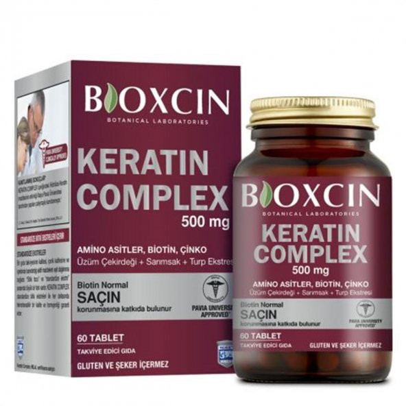 Bioxcin Forte Keratin Complex Tablet Takviye Edici Gıda 60 Tablet ürün görseli 1