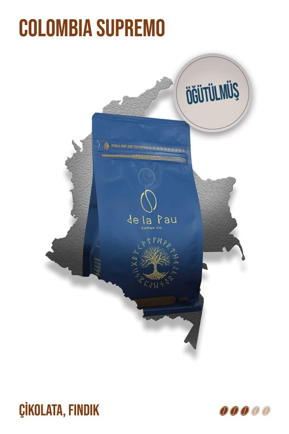 Colombia Supremo Öğütülmüş Paket  Filtre Kahve 250 GR