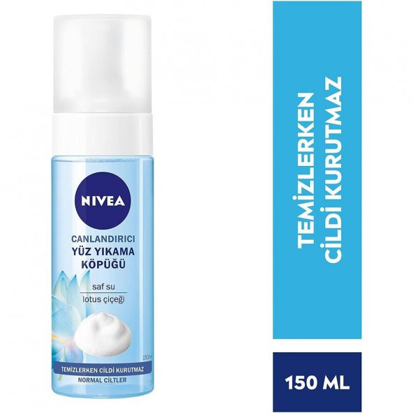 Nivea Lotus Çiçeği Normal Ciltler için Yüz Yıkama Köpüğü 150ML