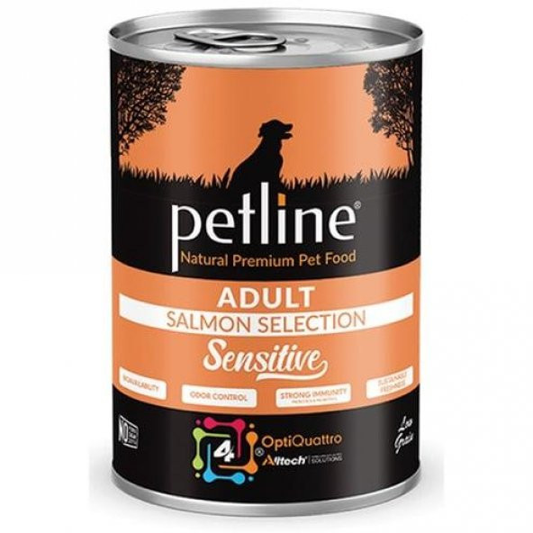 Petline Super Premium Yetişkin Köpek Konservesi Somonlu Pate 400 Gr (Sensitive)